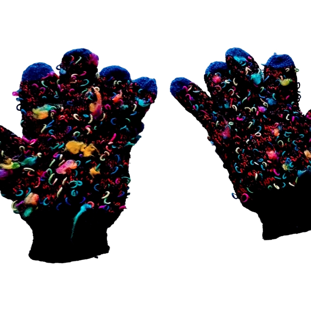Handknit designer gloves NOS Jules Di Tirro